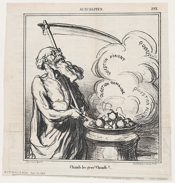 Big hot ones! Hot!, from 'News of the day,' published in Le Charivari, November 14, 1868, by Honoré Daumier