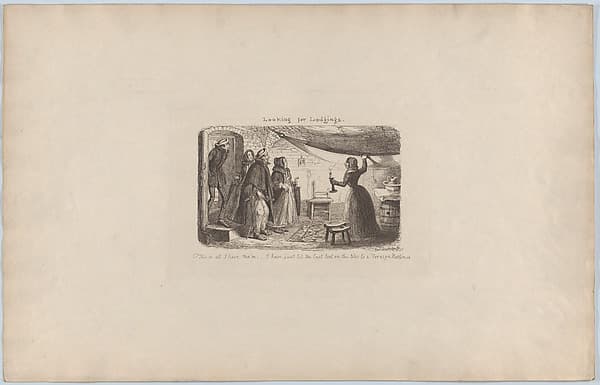Looking for Lodgings, by George Cruikshank