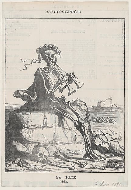 Peace, an idyll, from 'News of the day,' published in Le Charivari, March 6, 1871, by Honoré Daumier