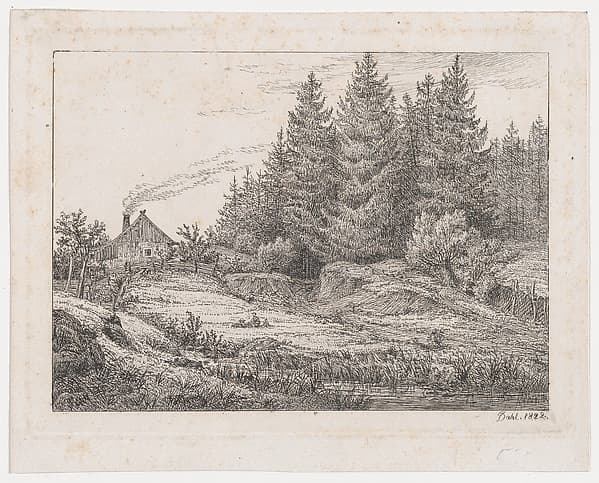 Peasant's Hut at the Edge of a Forest, by Johan Christian Dahl