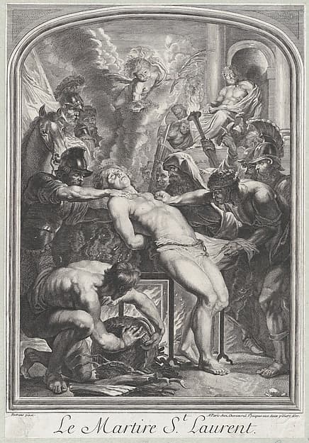Saint Lawrence at the Stake, by Anonymous