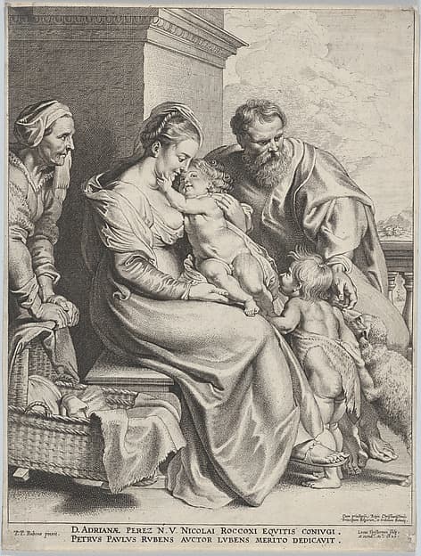 The Holy Family with Saint Elizabeth and John the Baptist as a Child, by Lucas Vorsterman I