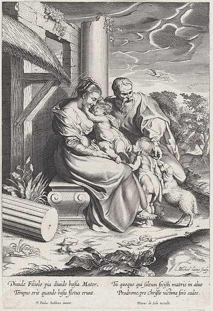 The Holy Family with Saint John the Baptist, by Michel Lasne