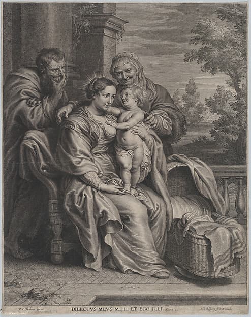 The Holy Family with Saint Anne, by Schelte Adams à Bolswert