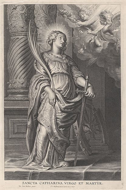 Saint Catherine, by Schelte Adams à Bolswert