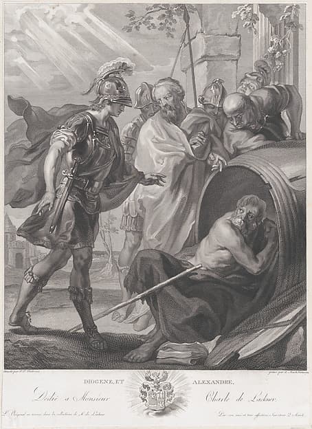 The meeting of Diogenes of Sinope and Alexander the Great, by Quirin Mark