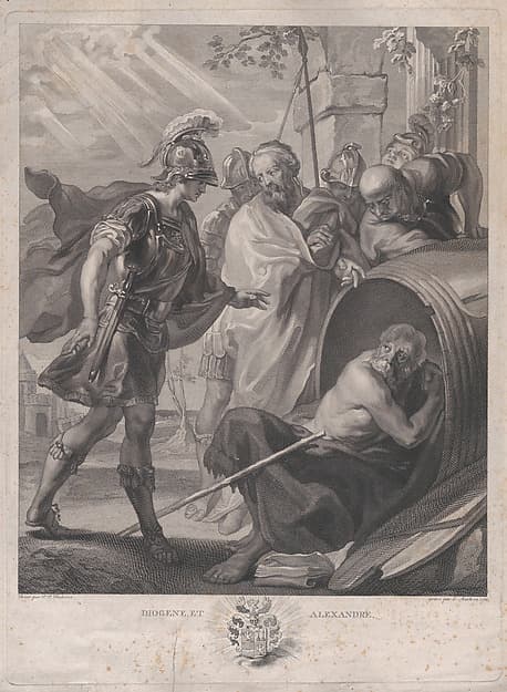 The meeting of Diogenes of Sinope and Alexander the Great, by Quirin Mark