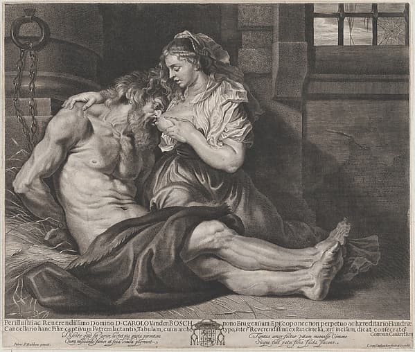 Cimon and Pero, by Cornelis van Caukercken