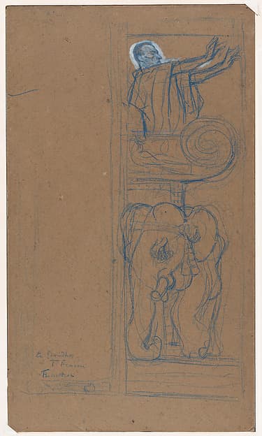 Preliminary Design for the Playbill to "Le Chariot de Terre Cuite", by Henri de Toulouse-Lautrec