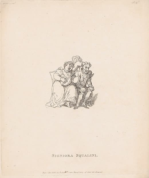Signiora Squalini, by Thomas Rowlandson