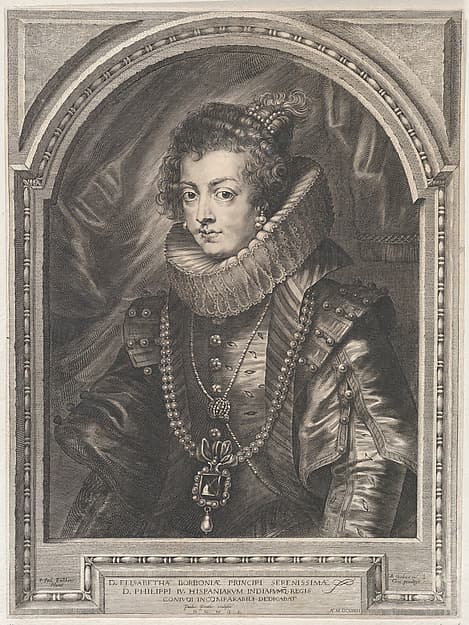 Portrait of Elisabeth of Bourbon, Queen of Spain, by Paulus Pontius