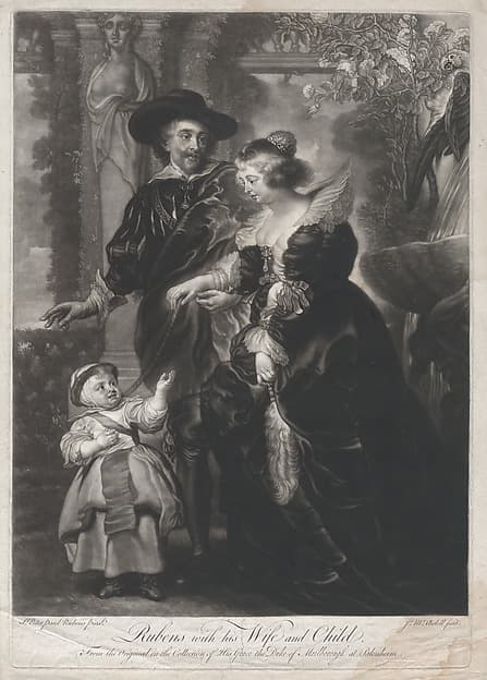 Rubens with his Wife and Child, by James McArdell