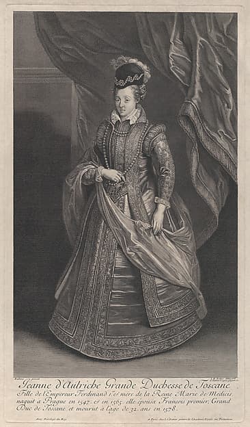 Portrait of Joanna of Austria, Grand Duchess of Tuscany, by Gérard Edelinck
