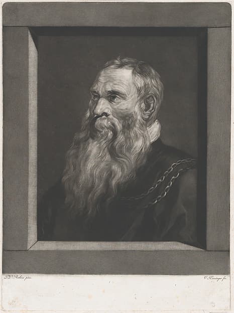 Portrait of an old man with a beard, by Vincenz Georg Kininger