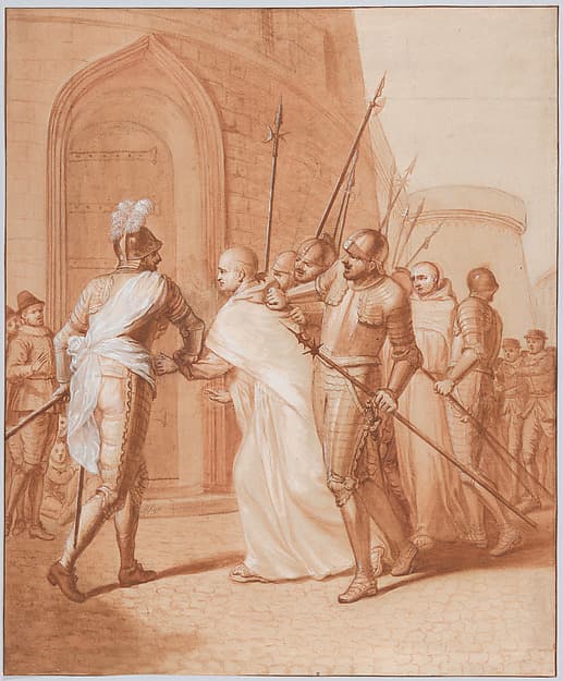 The arrest of Jean de La Barrière by the League at Lombez, by Matthieu Elias