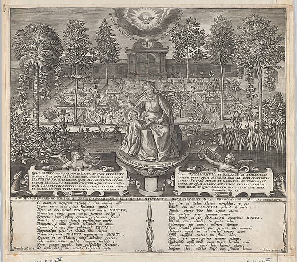 The Virgin and Child in the Enclosed Garden, by Jan (Johannes) Wierix