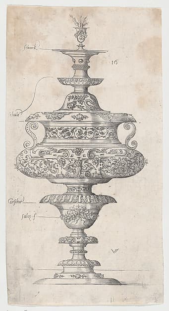 Covered Goblet With Owl, by Virgil Solis