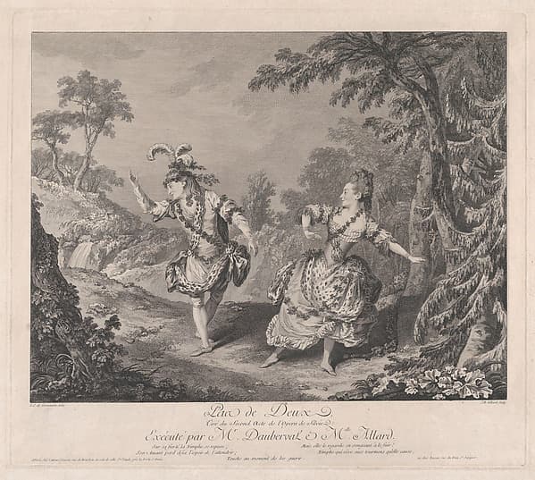 Pas de Deux, Tiré du Second Acte de l'Opera de Sylvie: Exécuté par Mr. Dauberval & Mlle. Allard, by Jean-Baptiste Tilliard
