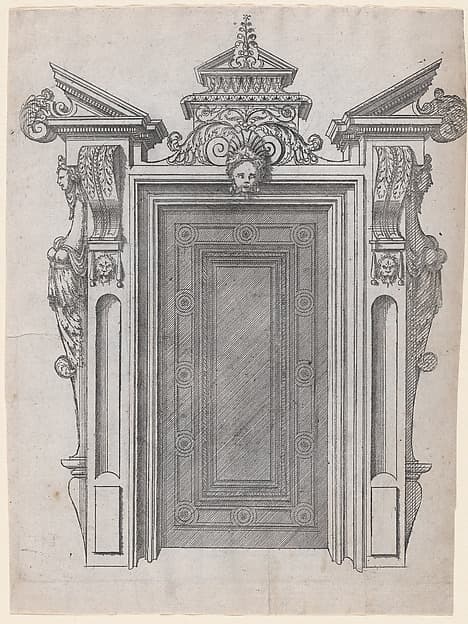 Design for a Door Frame, by Jacques Androuet Du Cerceau