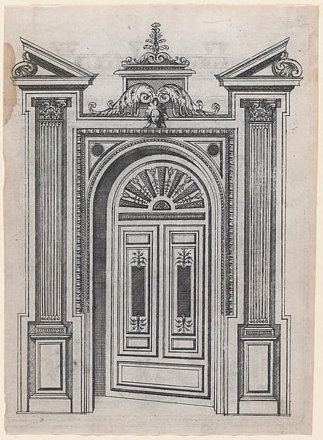 Design for a Door Frame, by Jacques Androuet Du Cerceau