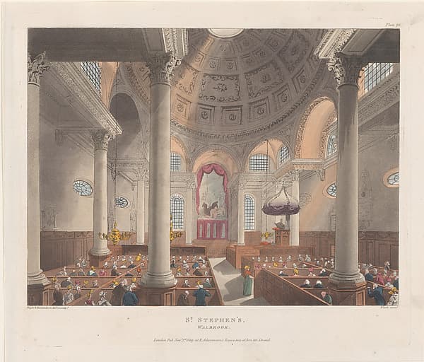 St. Stephen's Walbrook, by Thomas Rowlandson
