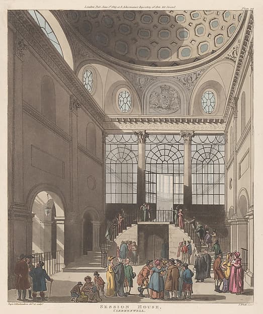 Session House, Clerkenwell, by Thomas Rowlandson