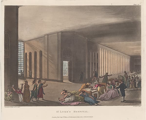 St Luke's Hospital, by Thomas Rowlandson