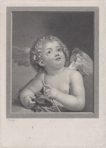 Cupid feeling the point of an arrow, by Johann Friedrich Bause