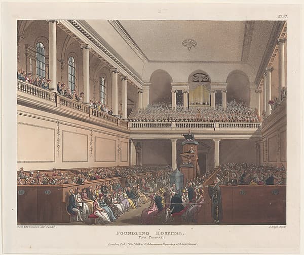 Foundling Hospital, The Chapel, by Thomas Rowlandson