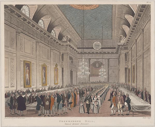 Freemasons' Hall, Great Queen Street, by Thomas Rowlandson