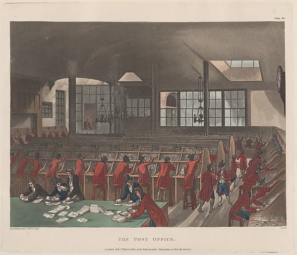 The Post Office, by Thomas Rowlandson