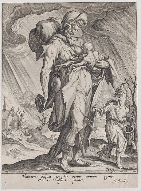 Poverty, from "Virtues and Vices", by Zacharias Dolendo