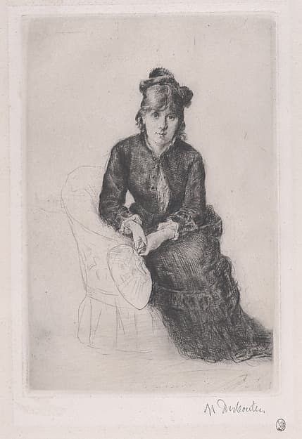 Portrait of Berthe Morisot, by Marcellin Desboutin
