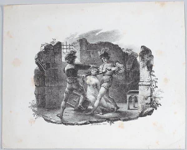 Death of Margaret of Burgundy Strangled in Prison, by Horace Vernet