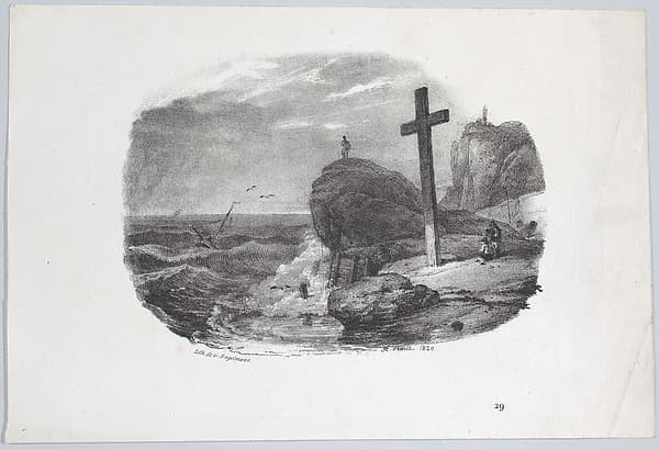 Cliff of Fécamp, by Horace Vernet