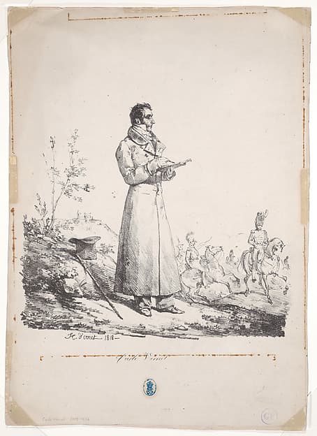 Carle Vernet Drawing, by Horace Vernet
