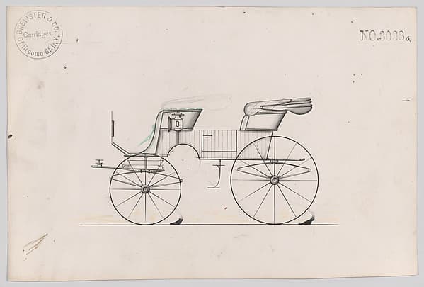 Design for 2 seat Phaeton, no. 3038a, by Brewster & Co.