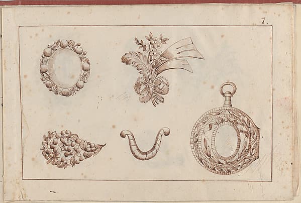 Joaillerie: Album of Jewelry Designs, Page 1, by Anonymous, French