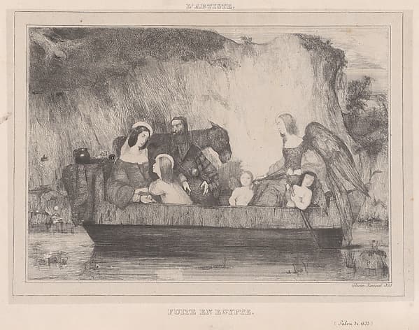 Flight from Egypt, from "L'Artiste", by Célestin Nanteuil
