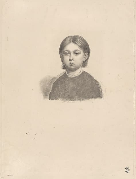 Portrait of a young girl, by Luigi Calamatta
