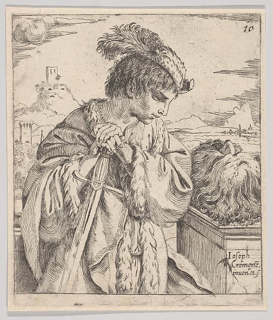 David looking at the head of Goliath, by Giuseppe Caletti, called Cremonese