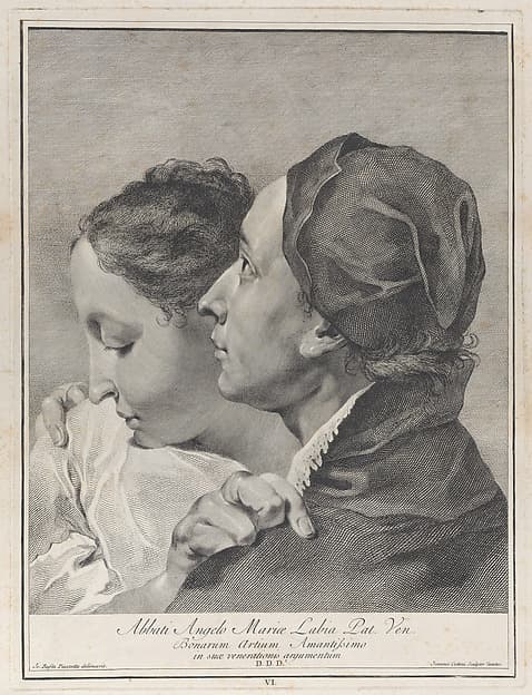 Plate 6: A young man embracing a girl, from "Icones ad vivum expressae", by Giovanni Cattini