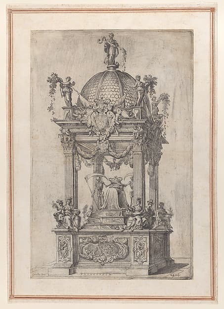 The Catafalque of Philip IV of Spain, by Domenico Piola