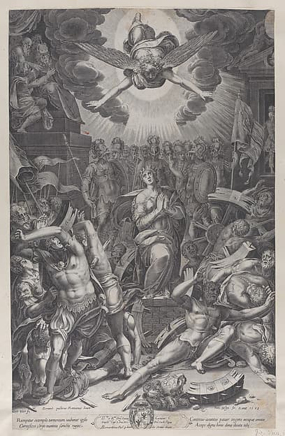 Martyrdom of Saint Catherine, after Bernardino Passari, by Gijsbert Van Veen
