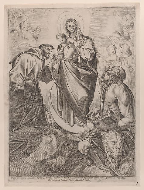 The Virgin with Saints Jerome and Francis, by Girolamo Rossi, the Elder