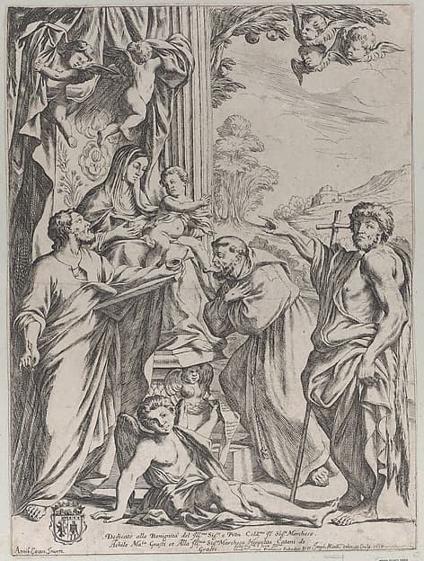The Virgin Enthroned with Three Saints, by Giuseppe Maria Mitelli
