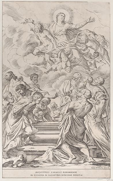 The Assumption of the Virgin, plate 2 from "Bononiensium Pictorum Celebrioris...", by Giuseppe Maria Mitelli