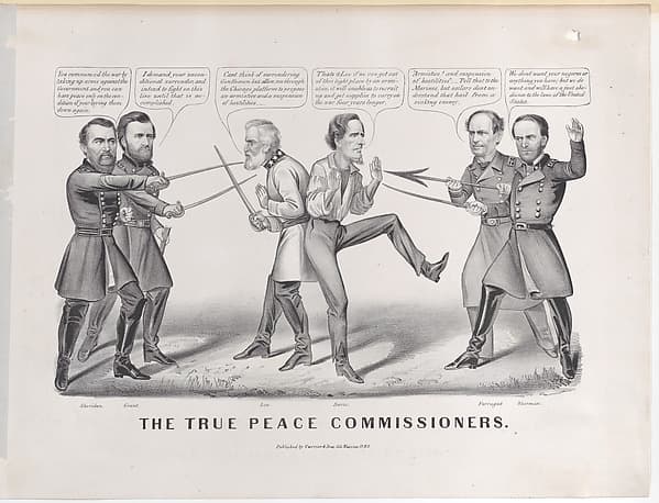 The True Peace Commissioners, by Currier & Ives