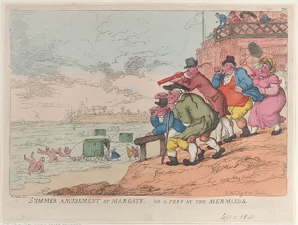 Summer Amusement at Margate, or a Peep at the Mermaids, by Thomas Rowlandson