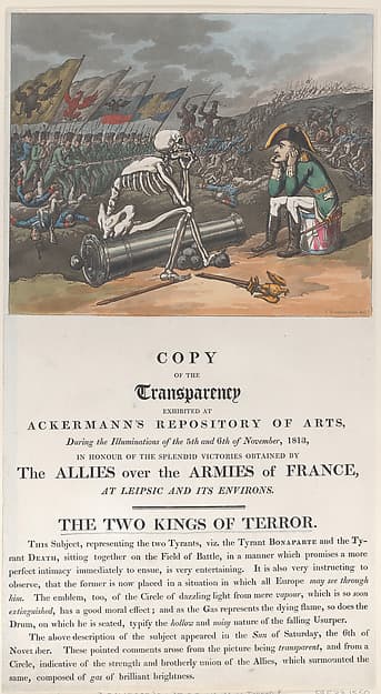 The Two Kings of Terror, by Thomas Rowlandson